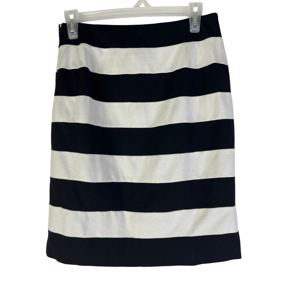 White House Black Market Office Core Striped Pencil Skirt Classic Career Size 2‎